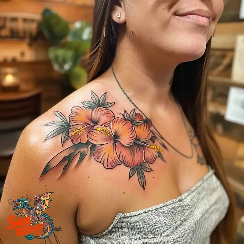 Hibiscus Flower Tattoo Design