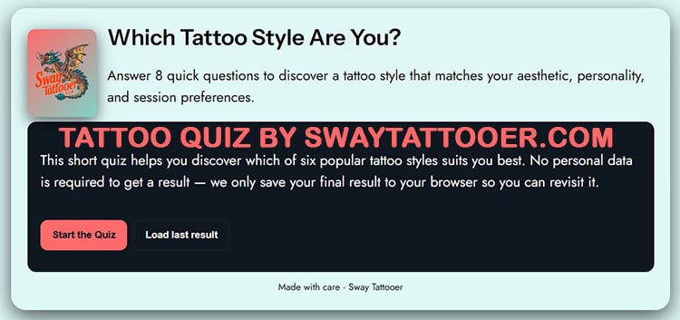 Which Tattoo Style Fits You Best? Take the Tattoo Quiz 2 tattoo quiz image