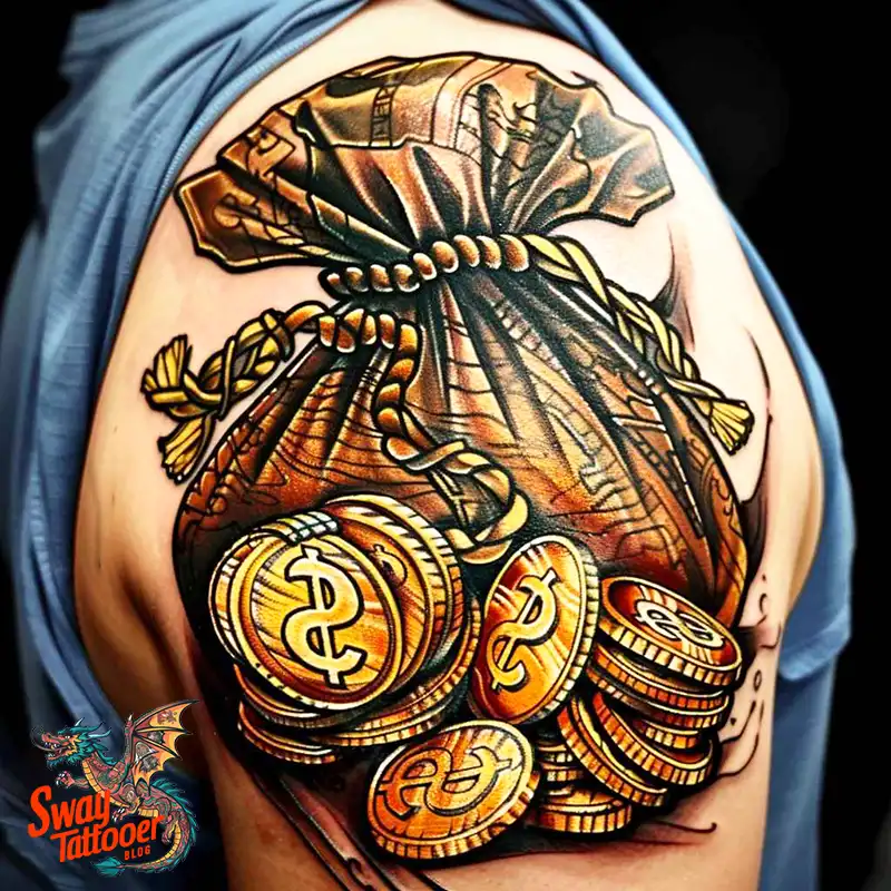 80 Money Bag Tattoo Designs: Symbolism, and Art Style 59 money bag17