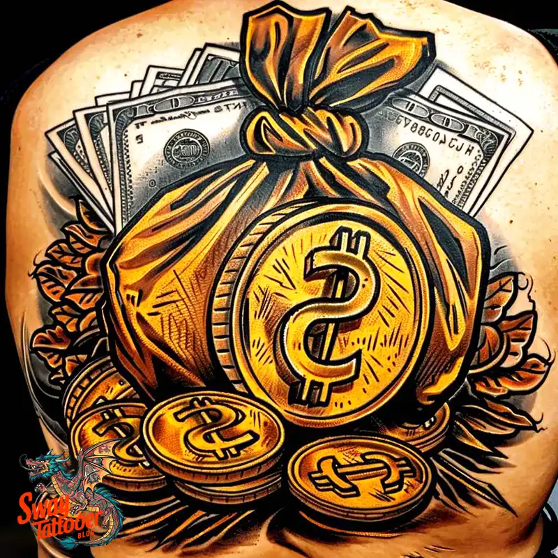 80 Money Bag Tattoo Designs: Symbolism, and Art Style 58 money bag18