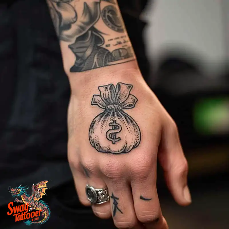 80 Money Bag Tattoo Designs: Symbolism, and Art Style 54 Money Bag Tattoo