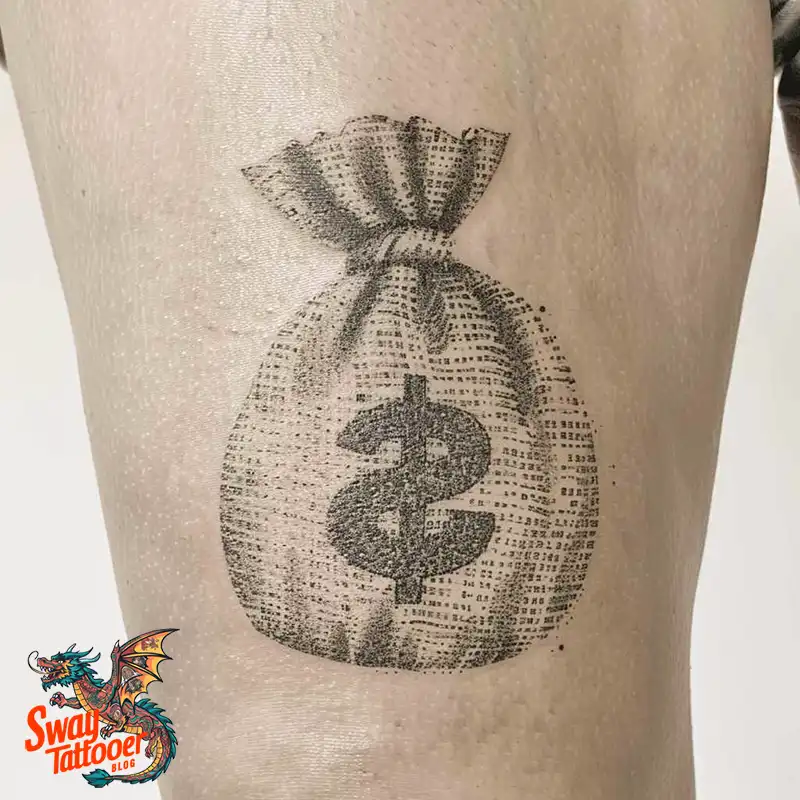 80 Money Bag Tattoo Designs: Symbolism, and Art Style 48 Money Bag Tattoo