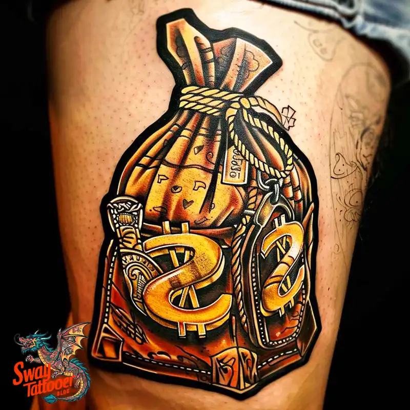 80 Money Bag Tattoo Designs: Symbolism, and Art Style 42 Money Bag Tattoo