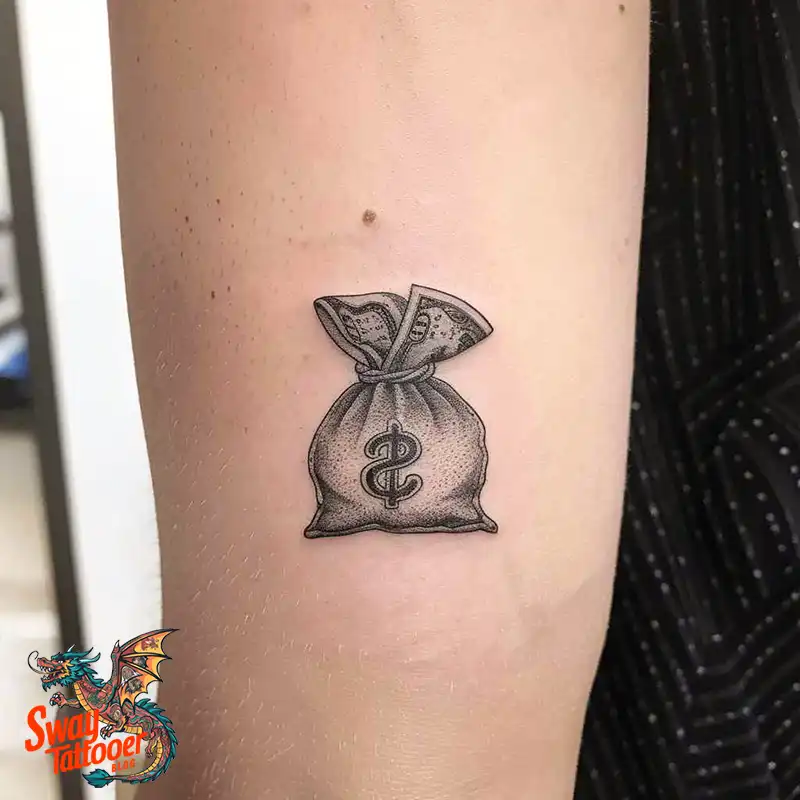 80 Money Bag Tattoo Designs: Symbolism, and Art Style 37 Money Bag Tattoo