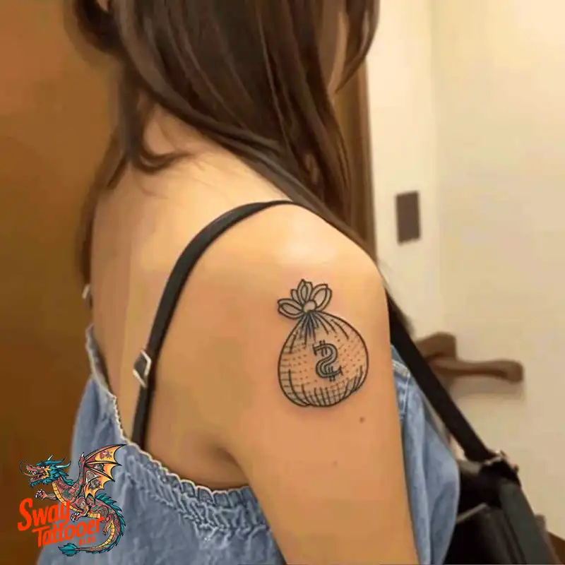 80 Money Bag Tattoo Designs: Symbolism, and Art Style 34 Money Bag Tattoo