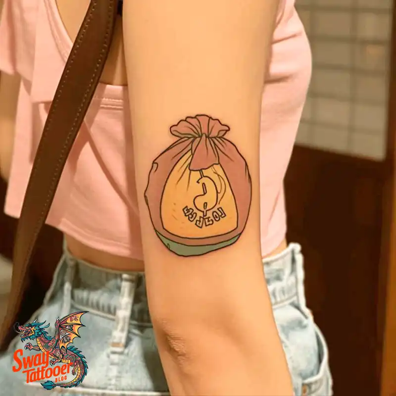 80 Money Bag Tattoo Designs: Symbolism, and Art Style 27 Money Bag Tattoo