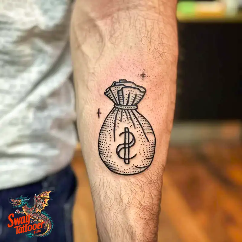 80 Money Bag Tattoo Designs: Symbolism, and Art Style 72 money bag5