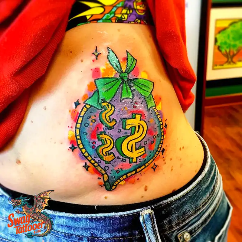 80 Money Bag Tattoo Designs: Symbolism, and Art Style 30 Money Bag Tattoo design