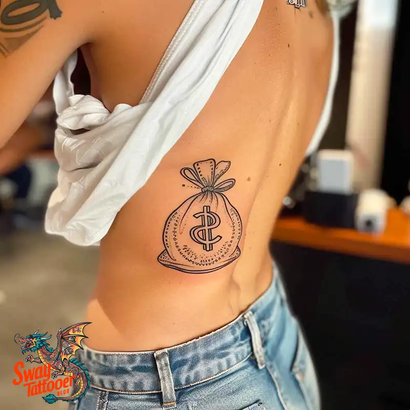 80 Money Bag Tattoo Designs: Symbolism, and Art Style 17 Money Bag Tattoo design