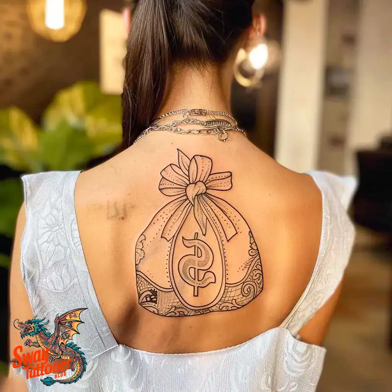 80 Money Bag Tattoo Designs: Symbolism, and Art Style 13 Money Bag Tattoo design
