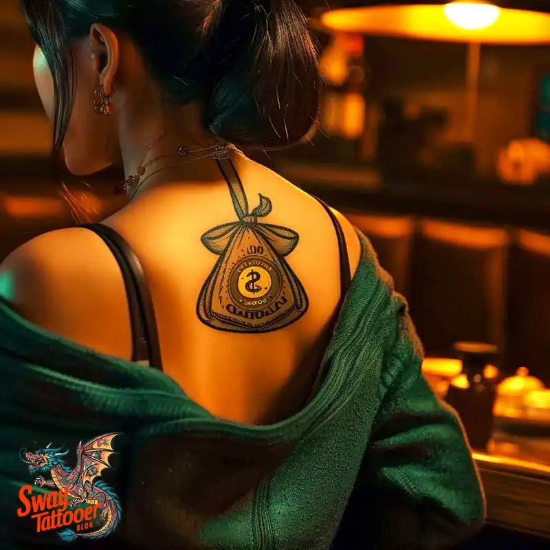 80 Money Bag Tattoo Designs: Symbolism, and Art Style 7 Money Bag Tattoo design