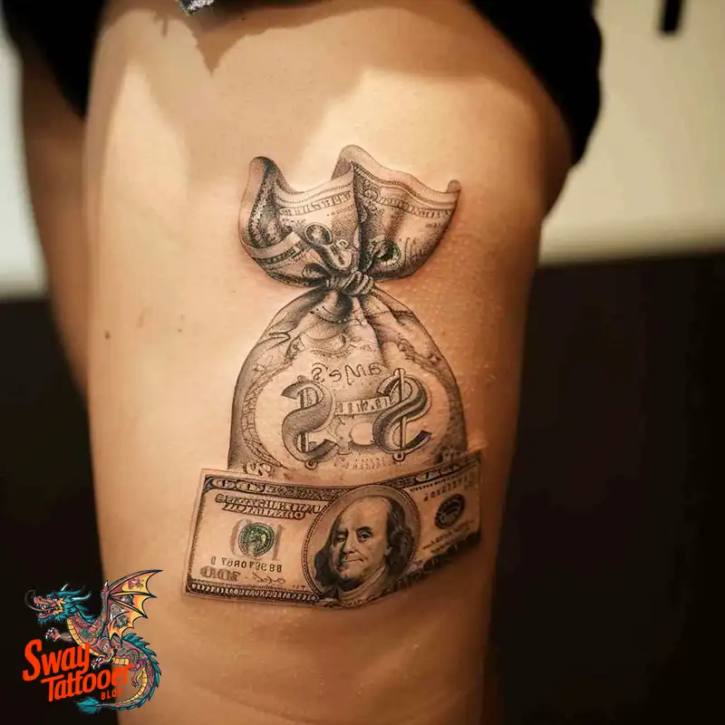 80 Money Bag Tattoo Designs: Symbolism, and Art Style 69 money bag8