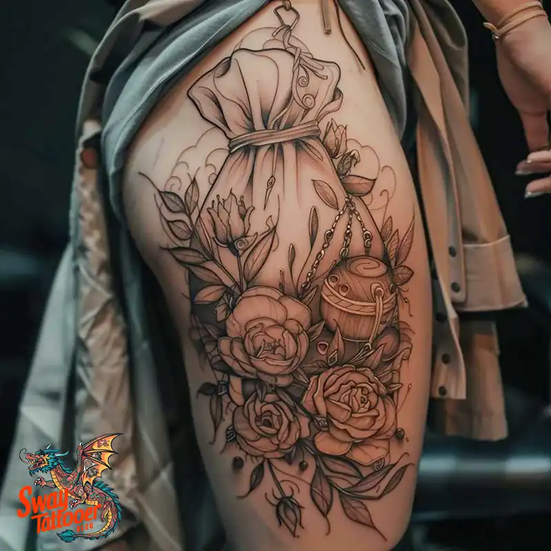 80 Money Bag Tattoo Designs: Symbolism, and Art Style 68 money bag9
