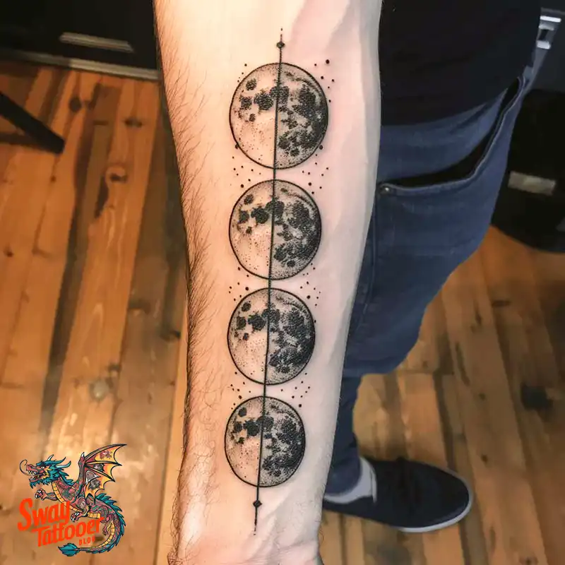 100 Moon Phase Tattoo Designs: Symbolism, and Style 91 moon phase1