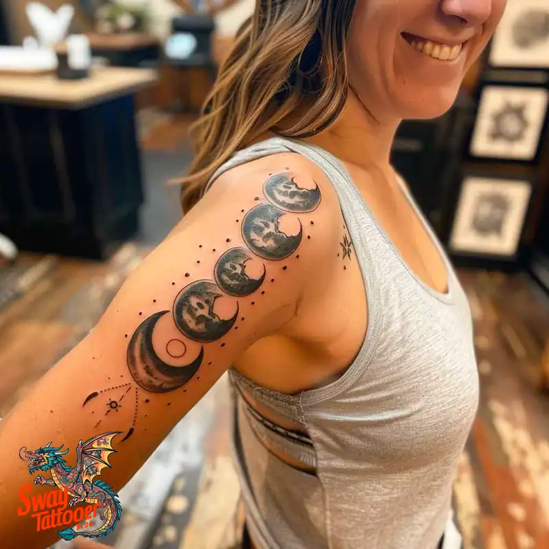 100 Moon Phase Tattoo Designs: Symbolism, and Style 79 moon phase13