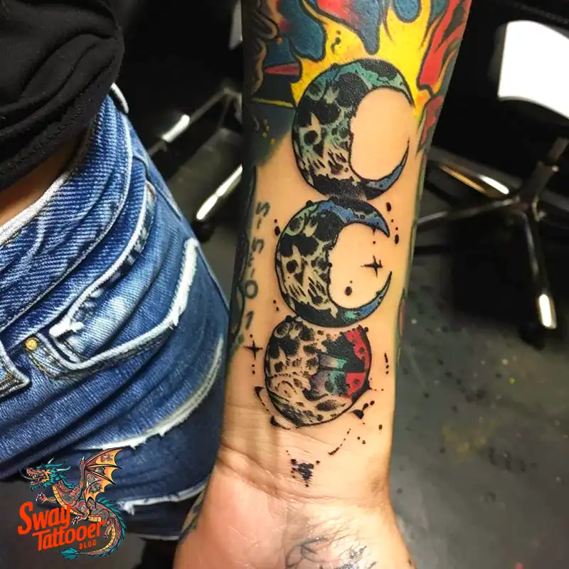100 Moon Phase Tattoo Designs: Symbolism, and Style 55 Moon Phase Tattoo