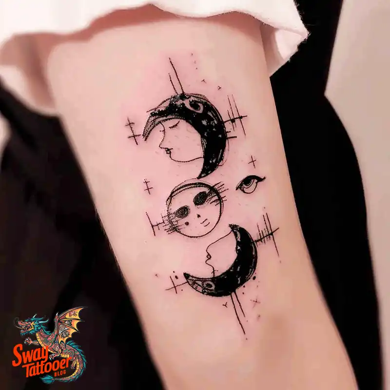 100 Moon Phase Tattoo Designs: Symbolism, and Style 37 Moon Phase Tattoo designs