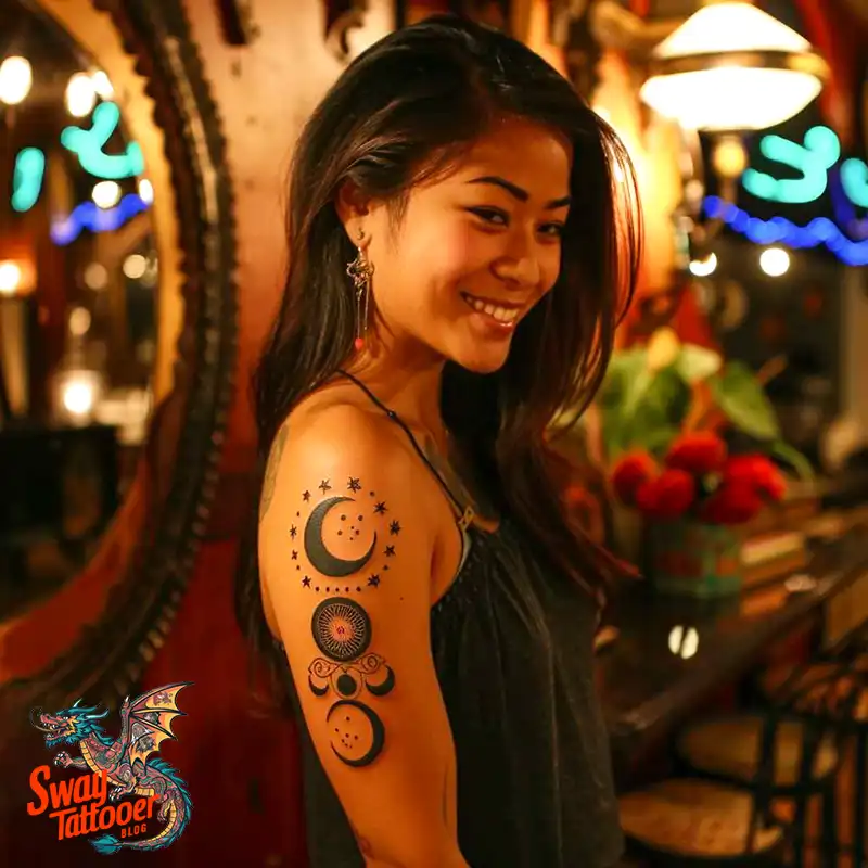 100 Moon Phase Tattoo Designs: Symbolism, and Style 23 Moon Phase Tattoo designs