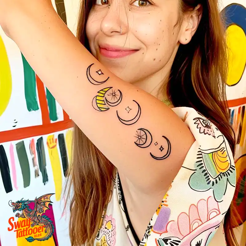 100 Moon Phase Tattoo Designs: Symbolism, and Style 17 Moon Phase Tattoo designs