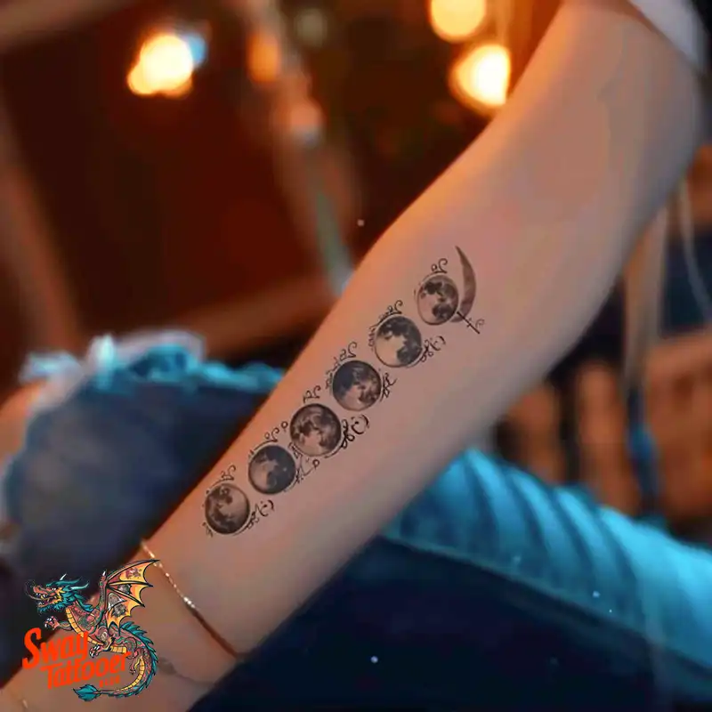 100 Moon Phase Tattoo Designs: Symbolism, and Style 84 moon phase8