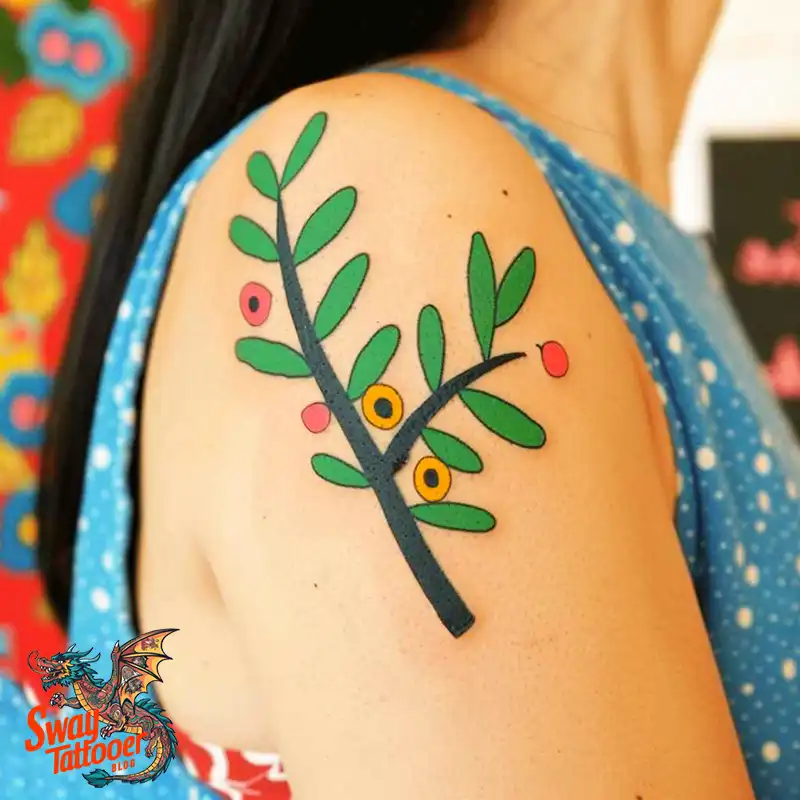 olive branch tattoo design