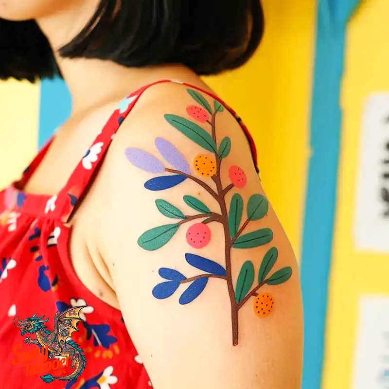 olive branch tattoo design