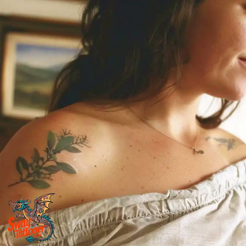 olive branch tattoo design