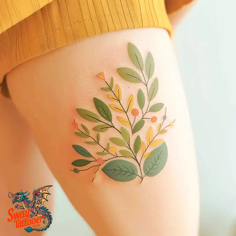 olive branch tattoo design
