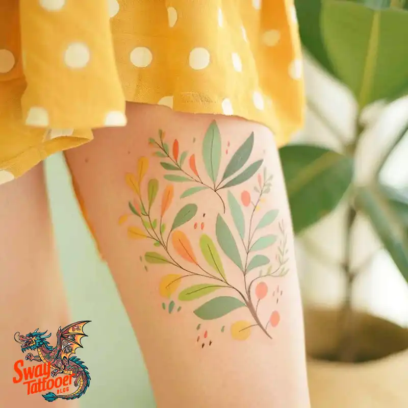 olive branch tattoo design