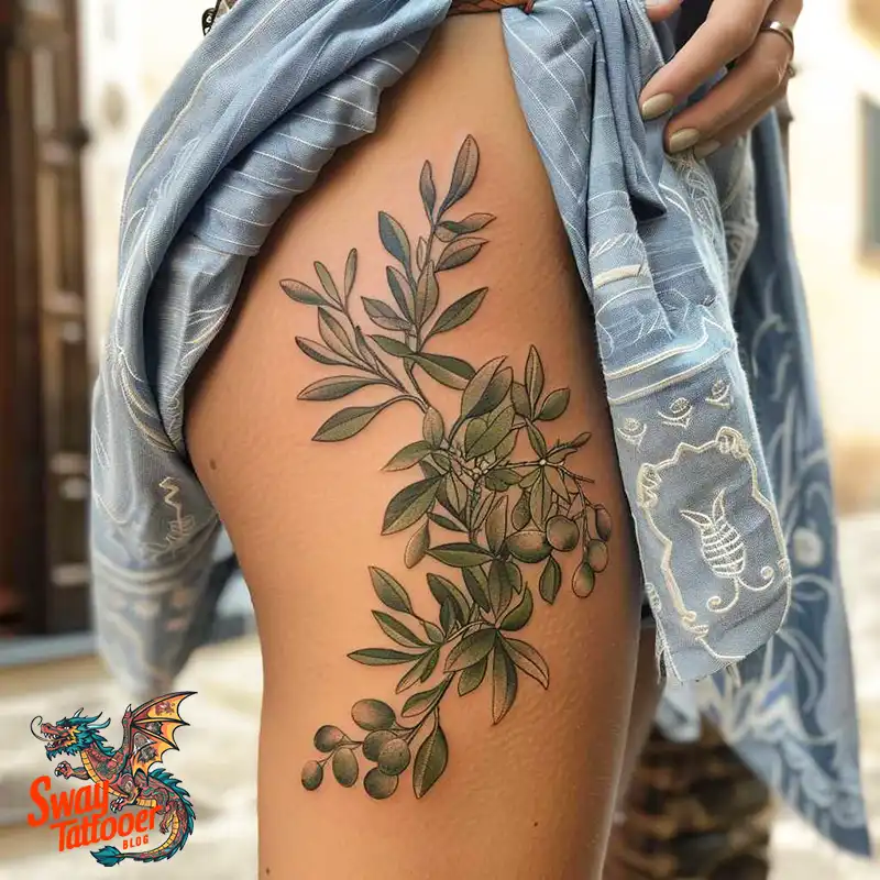 olive branch tattoo design