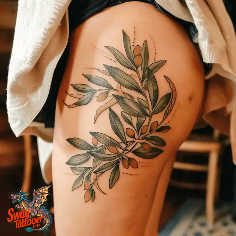 olive branch tattoo design