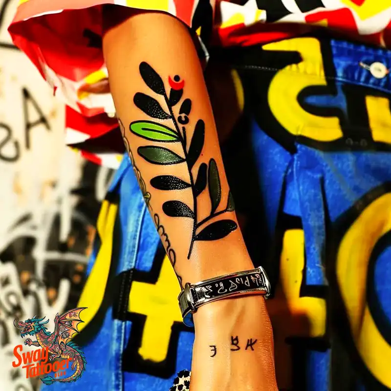 olive branch tattoo design
