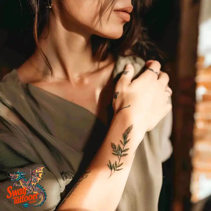 olive branch tattoo design