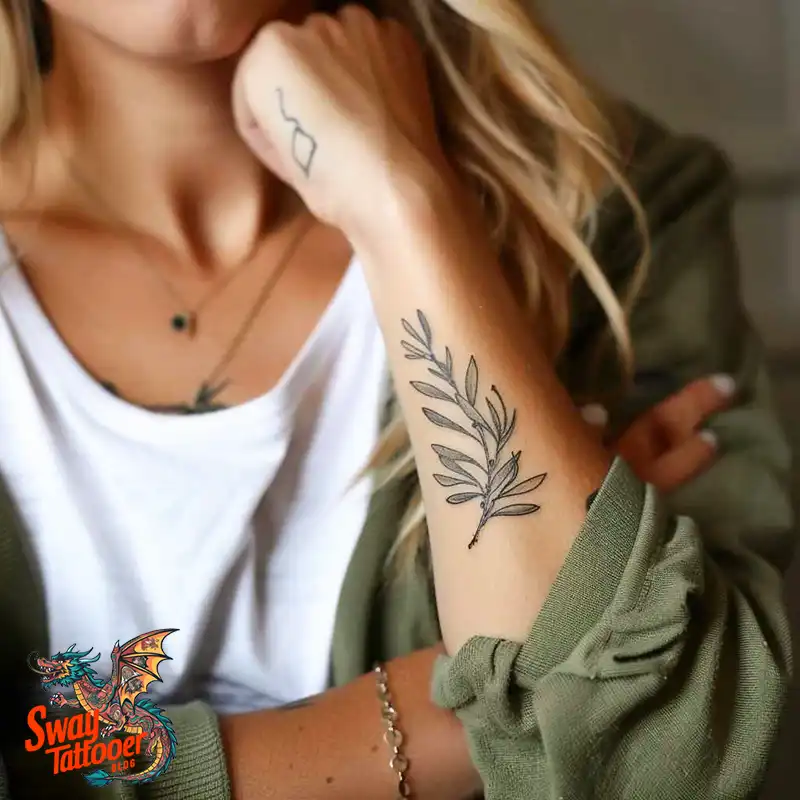 olive branch tattoo design