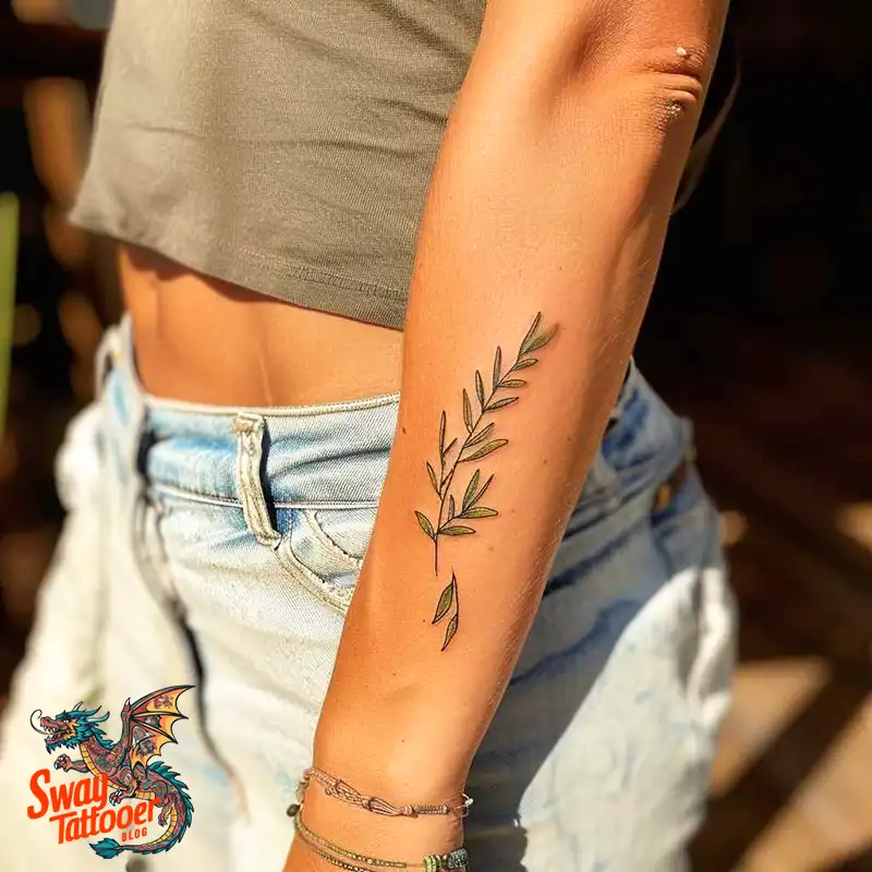 olive branch tattoo design