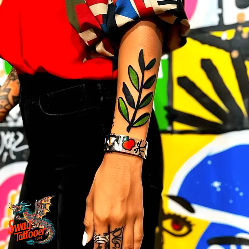 olive branch tattoo design