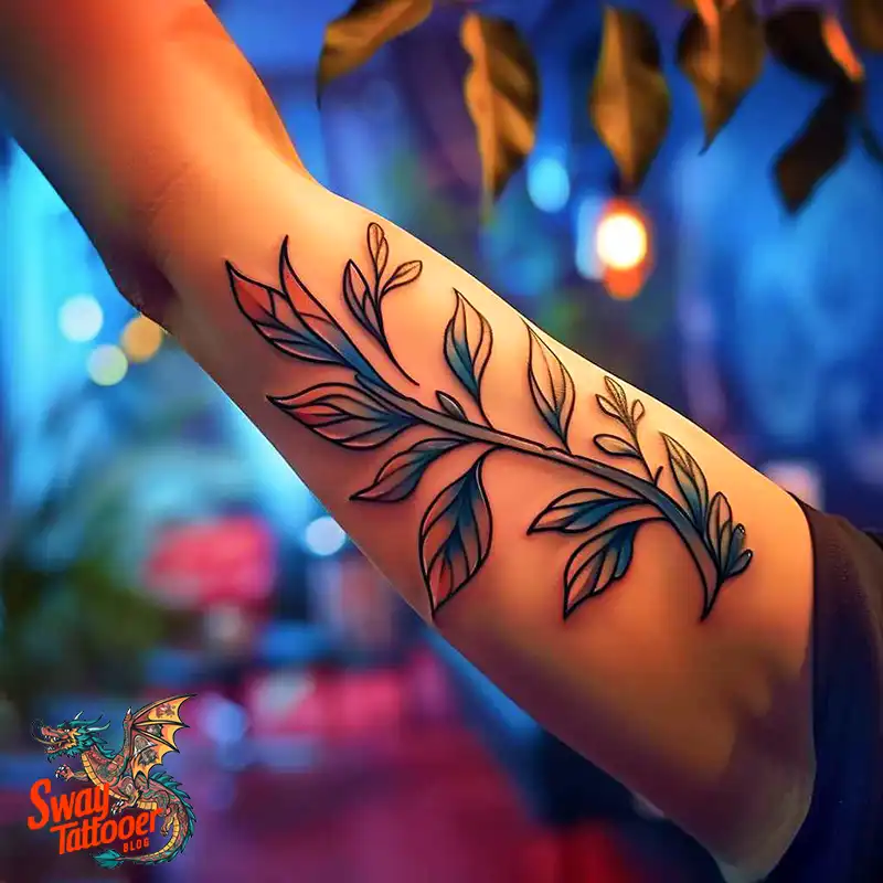 olive branch tattoo design