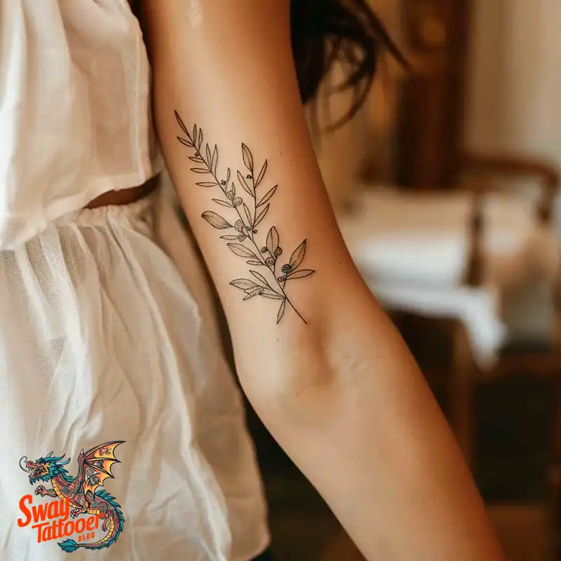 olive branch tattoo design
