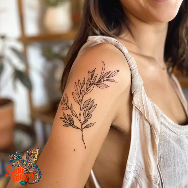 olive branch tattoo design