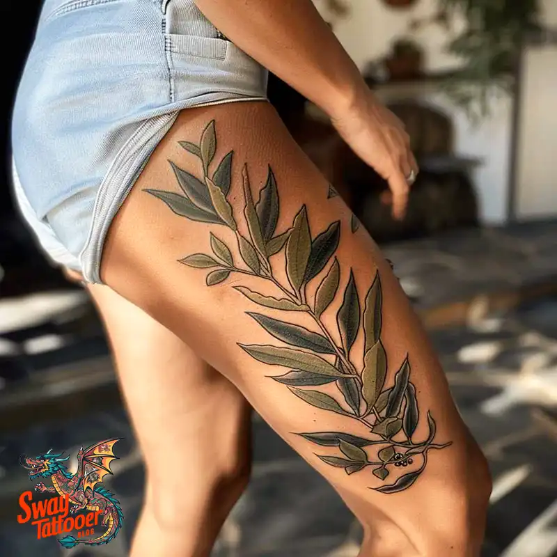 olive branch tattoo design