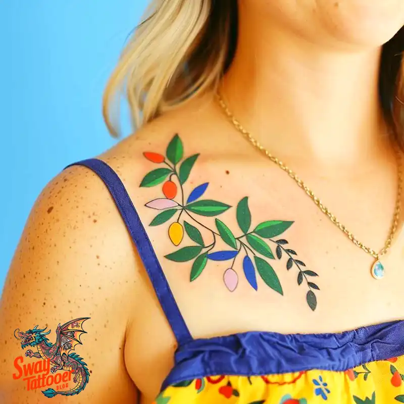 olive branch tattoo design