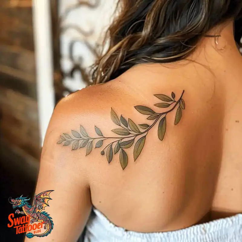 olive branch tattoo design