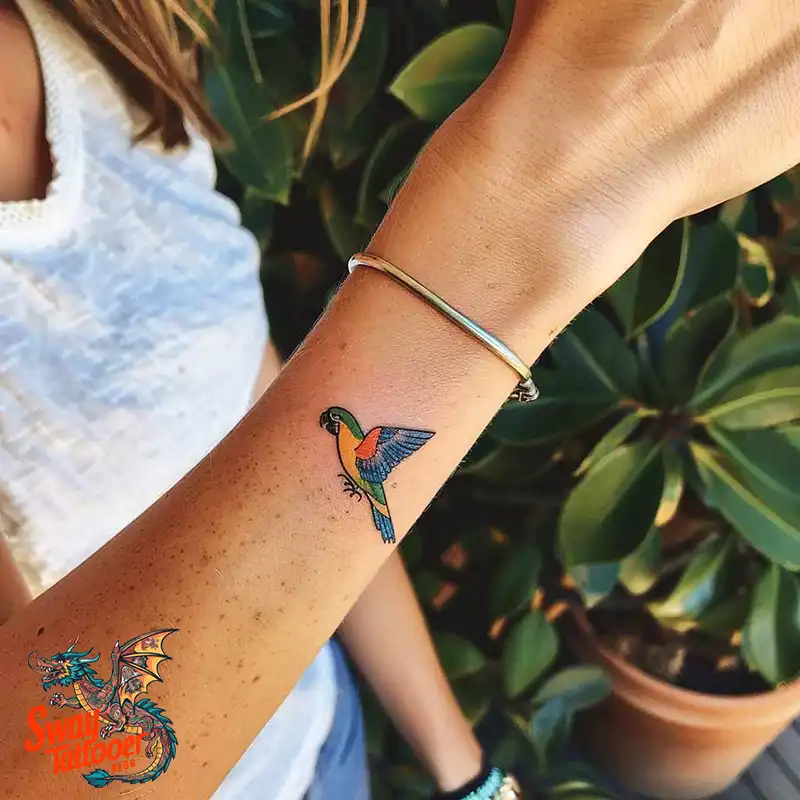 120 Parrot Tattoo Designs, Meanings, Aftercare, & Color Key 14 Parrot Tattoo Design