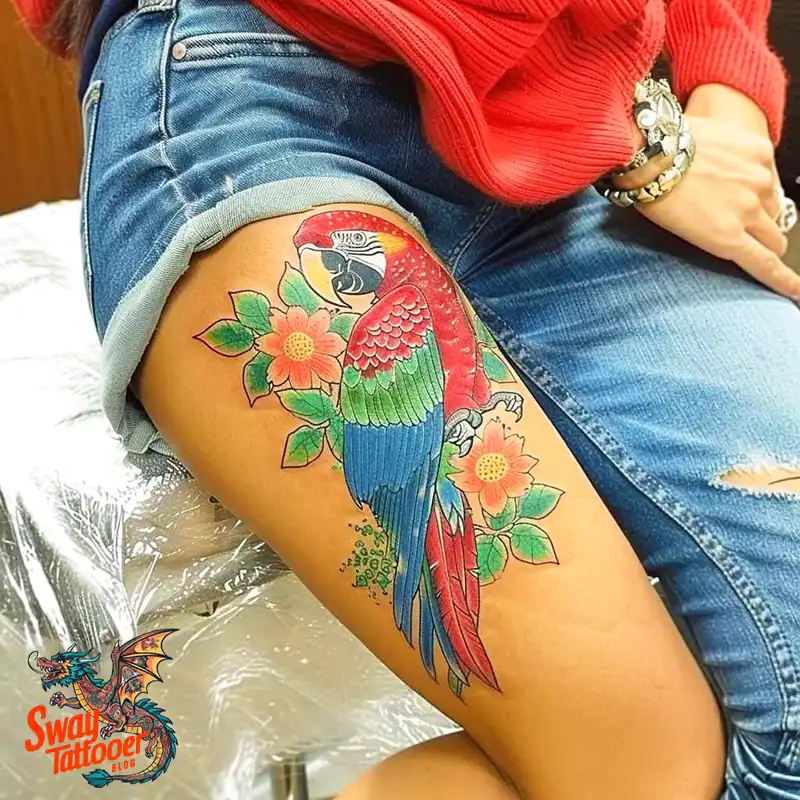 120 Parrot Tattoo Designs, Meanings, Aftercare, & Color Key 5 Parrot Tattoo Design