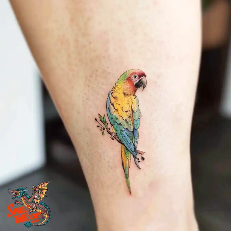 120 Parrot Tattoo Designs, Meanings, Aftercare, & Color Key 109 parrot12