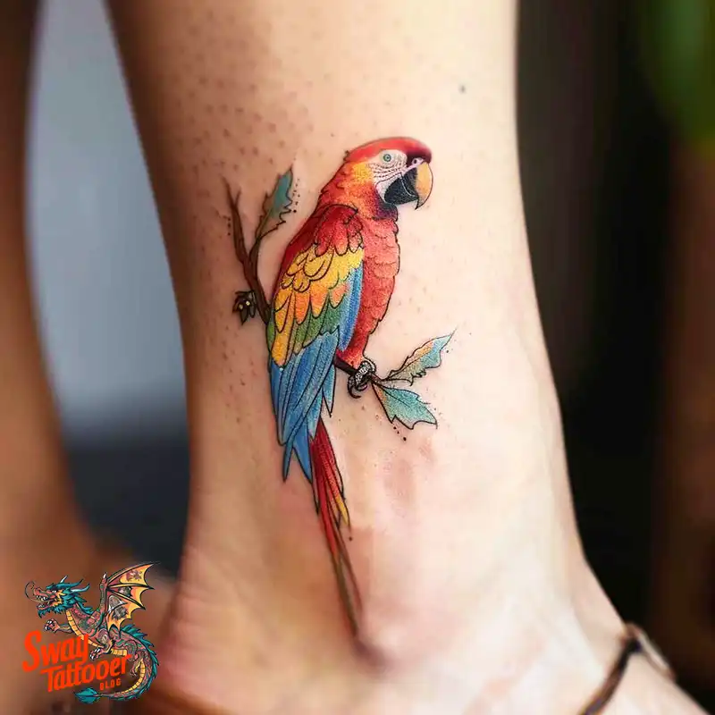120 Parrot Tattoo Designs, Meanings, Aftercare, & Color Key 111 parrot14
