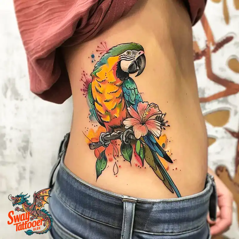 120 Parrot Tattoo Designs, Meanings, Aftercare, & Color Key 92 parrot20