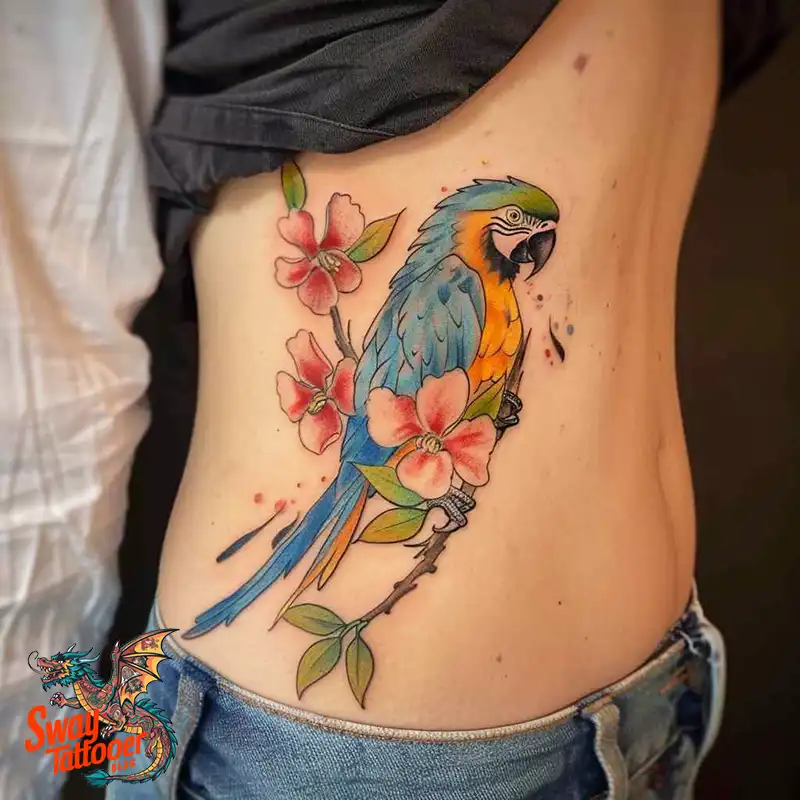 120 Parrot Tattoo Designs, Meanings, Aftercare, & Color Key 90 parrot22