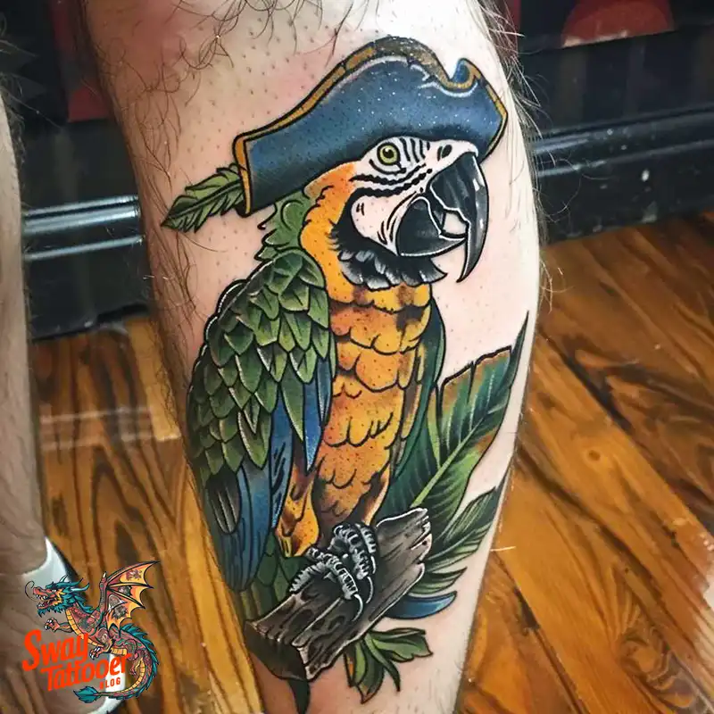 120 Parrot Tattoo Designs, Meanings, Aftercare, & Color Key 84 parrot28