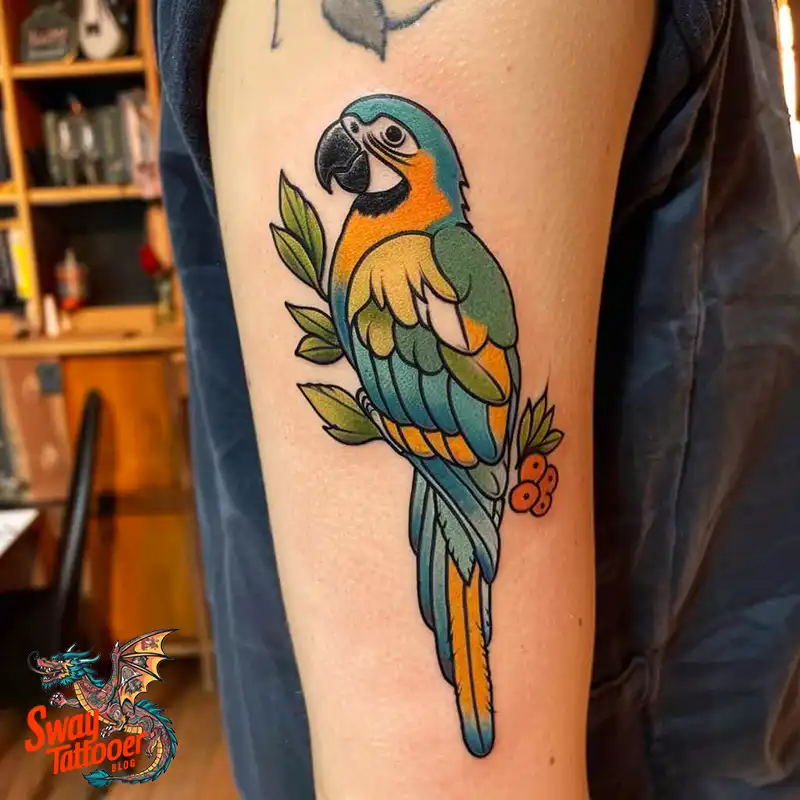 120 Parrot Tattoo Designs, Meanings, Aftercare, & Color Key 80 Parrot Tattoo